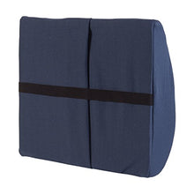 Load image into Gallery viewer, DMI Lumbar Support Pillow for Office or Kitchen Chair, Car Seat or Wheelchair Comes with Removable Washable Cover and Firm Insert to Ease Lower Back Pain and Discomfort While Improving Posture, Navy

