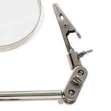 Load image into Gallery viewer, The Beadsmith Third Hand Magnifier Glass Stand with Dual Alligator Clips, 4x Magnifying Lens, Perfect for Soldering, Crafting and Inspecting Micro Objects
