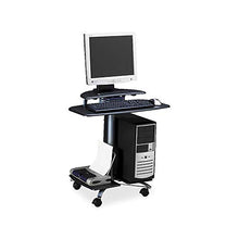 Load image into Gallery viewer, Mayline Mobile Computer Workstation, 28-1/2 by 26 by 29-1/2&quot;, Anthracite
