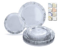 Load image into Gallery viewer, &quot; Occasions &quot; 120 Plates Pack,(60 Guests) Vintage Wedding Party Disposable Plastic Plates Set  60 X
