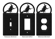 Load image into Gallery viewer, SWEN Products Witch Metal Wall Plate Cover (Single Switch, Black)
