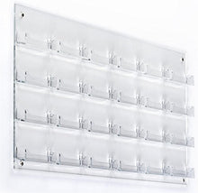 Load image into Gallery viewer, Business Card Holder, 24 Pockets, Wall Mount, 0.75-Inch Deep Pockets (Clear Acrylic)
