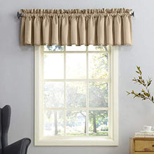 Load image into Gallery viewer, Sun Zero Barrow Energy Efficient Rod Pocket Curtain Valance, 54&quot; x 18&quot;, Taupe
