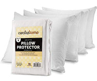 Circleshome Pillow Protectors 4 Pack Standard Zippered | 100% Cotton Breathable Pillow Covers | Prot