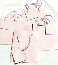 Load image into Gallery viewer, Small Pink Gift Bags with Gift Tags - Solid Color (4 Bags)
