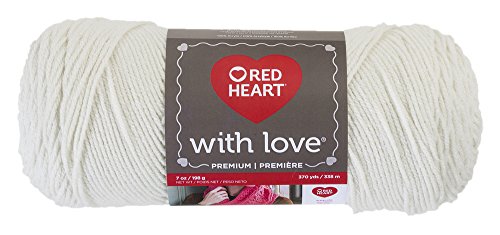 Red Heart With Love Yarn, Eggshell