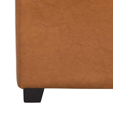 Load image into Gallery viewer, SAFAVIEH Home Collection Harrison Saddle Brown Single Tray Square Foot Rest Storage Ottoman
