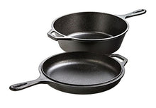 Load image into Gallery viewer, Lodge Pre-Seasoned Cast Iron Combo Cooker, 2-Piece Set, 10.25&quot;, Black
