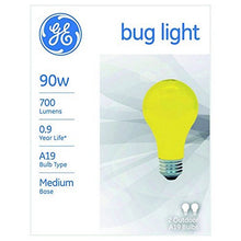 Load image into Gallery viewer, GE Lighting 61435 90 Watt Yellow Bug Light 2 Count
