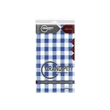 Load image into Gallery viewer, Blue Gingham Checkered 12 Pack Premium Disposable Plastic Picnic Tablecloth 54 Inch. x 108 Inch. Rectangle Table Cover By Grandipity
