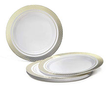 Load image into Gallery viewer, &quot; Occasions &quot; 50 Plates Pack, Heavyweight Premium Disposable Plastic Plates Set (25 X 10.5&#39;&#39; Dinner
