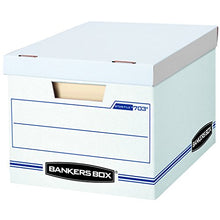 Load image into Gallery viewer, Bankers Box STOR/FILE Storage Boxes, Standard Set-Up, Lift-Off Lid, Letter/Legal, Case of 12 (00703)

