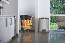 Load image into Gallery viewer, Rubbermaid Commercial Products 1902001 Rubbermaid Commercial Slim Jim Stainless Steel Front Step-On Wastebasket with Trash/Recycling Combo Liner, 24 gal, Black Trim
