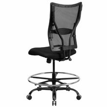 Load image into Gallery viewer, Flash Furniture HERCULES Series Big &amp; Tall 400 lb. Rated Black Mesh Ergonomic Drafting Chair
