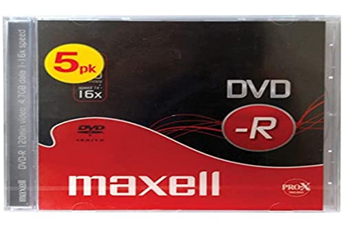DVD-R 5 Pack Jewel Case 5mm 16x Speed