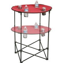 Load image into Gallery viewer, Picnic Plus Portable Round Tailgate Table Extends from 24&quot; to 36&quot;
