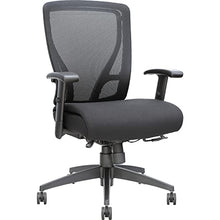 Load image into Gallery viewer, Lorell Fabric Seat Mesh Mid-Back Management Chair, Black
