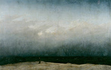 Load image into Gallery viewer, Monk by the Sea by Caspar David Friedrich. 100% Hand Painted. Oil On Canvas. Reproduction (Unframed and Unstretched). Painting Size 52x33 inch.
