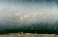 Monk by the Sea by Caspar David Friedrich. 100% Hand Painted. Oil On Canvas. Reproduction (Unframed and Unstretched). Painting Size 52x33 inch.
