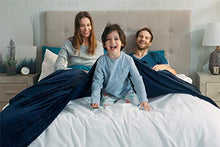 Load image into Gallery viewer, Bedsure Flannel Fleece Luxury Blanket Navy Twin Size Lightweight Cozy Plush Microfiber Solid Blanket

