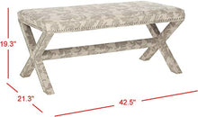 Load image into Gallery viewer, Safavieh Mercer Collection Melanie Bench, Taupe and Beige

