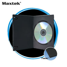 Load image into Gallery viewer, Maxtek 7mm Slim Black Single CD/DVD Case, 100 Pieces Pack.
