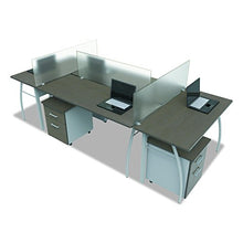 Load image into Gallery viewer, Linea Italia TR733MOC Trento Line Rectangular Desk, 47-1/4w x 23-5/8d x 29-1/2h, Mocha/Gray
