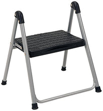 Load image into Gallery viewer, COSCO One Step Steel, Resin Steps, Step Stool without Handle, Platinum/Black
