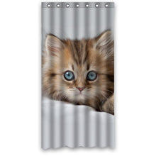 Load image into Gallery viewer, Fashion Design Waterproof Polyester Fabric Bathroom Shower Curtain Standard Size 36(w)x72(h) with Shower Rings cute pets theme- Cat Want To Sleep
