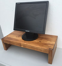 Load image into Gallery viewer, Ideas to Home Computer Monitor Riser Solid Albus Wood (26&quot; W x 10&quot; D x 5&quot; H, Cherry)
