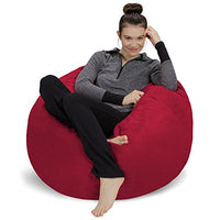 Sofa Sack - Plush, Ultra Soft Bean Bag Chair - Memory Foam Bean Bag Chair with Microsuede Cover - Stuffed Foam Filled Furniture and Accessories for Dorm Room - Cinnabar 3'