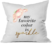 Load image into Gallery viewer, Oh, Susannah My Favorite Color is Sparkle 18x18 Inch Throw Pillow Cover for Her Home Decor

