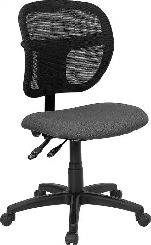 Offex OFX-91118-FF Mid-Back Mesh Task Chair with Gray Fabric Seat