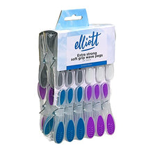 Load image into Gallery viewer, Elliott Plastic Extra Strong Soft Grip Wave Pegs, Pack Of 24

