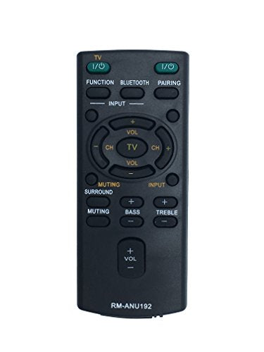 New Replaced RMANU192 RM-ANU192 Remote for Sony Soundbar Sound Bar HTCT60BT SA-CT60BT SS-WCT60 HT-CT60 HT-CT60BT SACT60 SA-CT60 SA-CT60BT SS-WCT60