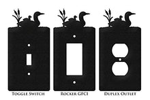 Load image into Gallery viewer, SWEN Products Loon Wall Plate Cover (Single Outlet, Black)
