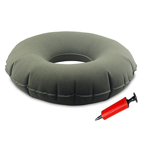 The Original Butt Donut Cushion -Inflatable Donut Pillow 15 Inch - Hemorrhoid Pain, Bed Sores, Tailbone Pain, Pilonidal Cyst, Perineal Pain, Childbirth