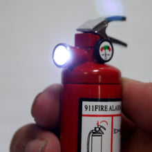 Load image into Gallery viewer, Piioket Gadget Fire Extinguisher Design Flame Lighter with LED Flashlight - Red
