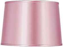 Load image into Gallery viewer, Sydnee Pale Pink Satin Medium Drum Lamp Shade 14&quot; Top x 16&quot; Bottom x 11&quot; Slant (Spider) Replacement with Harp and Finial - Brentwood
