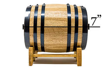 Load image into Gallery viewer, Premium Charred American Oak Aging Barrel (2 Liter) - No Engraving/Includes 12 page color barrel aged cocktail recipe booklet
