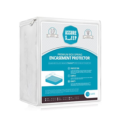 L' COZEE Assure Sleep  Premium Box Spring Encasement Cover, Bed Bug, Waterproof Protector, Breathable, Noiseless, Vinyl Free, King Size