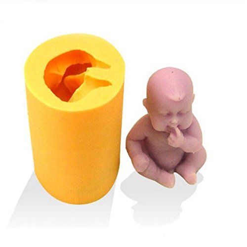 Allforhome Stereoscopic Baby Silicone Handmade Soap Molds Chocolate DIY Cake Decorating Moulds