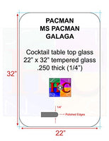 Replacement Cocktail Table Top Glass with 4 in Radius: Fits Bally/Midway Tables Plus Other Aftermarket Arcade Cocktail Tables.