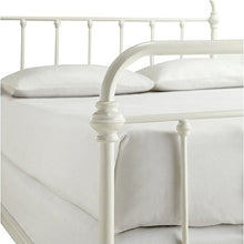 Load image into Gallery viewer, Inspire Q Giselle Antique White Graceful Lines Victorian Iron Metal Bed (Queen)
