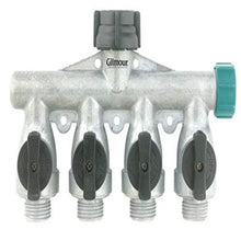 Load image into Gallery viewer, Gilmour Full Flow Aluminum Four Way Connector AY4FFM, 4- Way Connector

