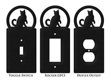 Load image into Gallery viewer, SWEN Products Cat Wall Plate Cover (Single Outlet, Black)
