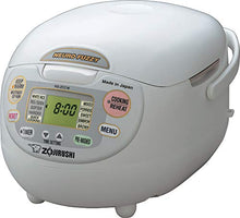 Load image into Gallery viewer, Zojirushi NS-ZCC18 Neuro Fuzzy Rice Cooker &amp; Warmer, 10 Cup, Premium White, Made in Japan
