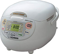 Zojirushi NS-ZCC18 Neuro Fuzzy Rice Cooker & Warmer, 10 Cup, Premium White, Made in Japan