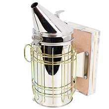 Load image into Gallery viewer, VIVO Large Stainless Steel Bee Hive Smoker with Heat Shield | Beekeeping Equipment (BEE-V001L)
