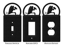 Load image into Gallery viewer, SWEN Products Buzzard Wall Plate Cover (Single Outlet, Black)
